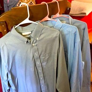 3 Roundtree & Yourke Gold label non-iron ez-wash 100% cotton twill